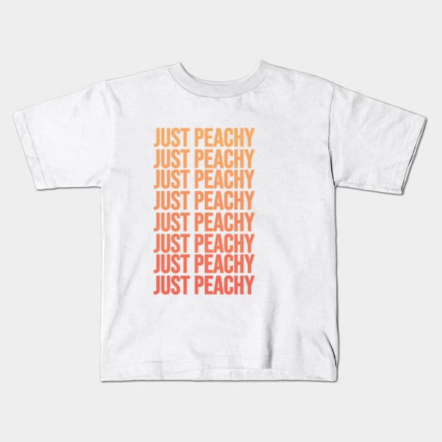 Just Peachy Kids T-Shirt by RainbowAndJackson